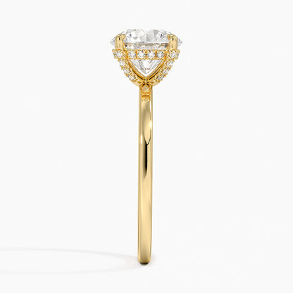 1.60 Carat Princess Halo Design Solitaire Lab Diamond Ring 18K - Florina 
