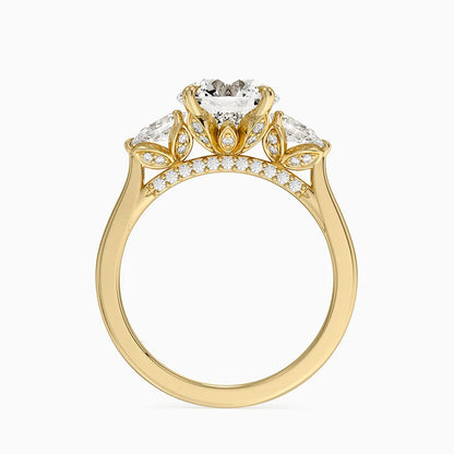 1.60 Carat Princess Halo Design Solitaire Lab Diamond Ring 18K - Florina 
