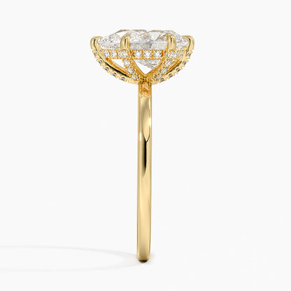 1.60 Carat Princess Halo Design Solitaire Lab Diamond Ring 18K - Florina 