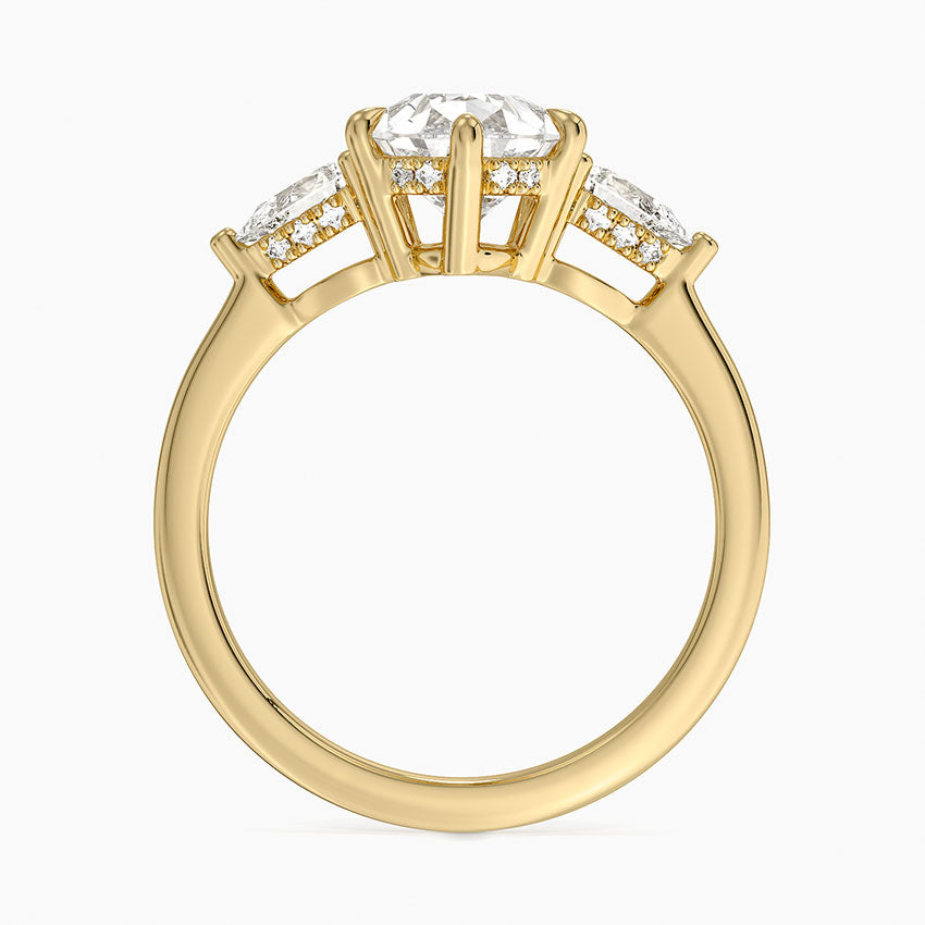 2.50 Damla Kesim Hidden Halo Tasarım Tektaş Laboratuvar Pırlanta Yüzük - Nilora