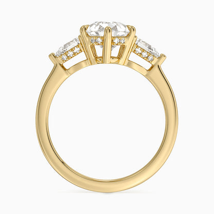 2.50 Damla Kesim Hidden Halo Tasarım Tektaş Laboratuvar Pırlanta Yüzük - Nilora