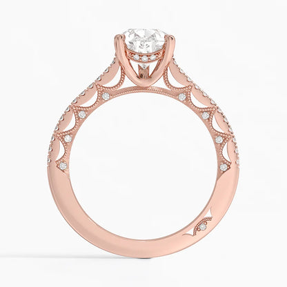 2.50 Damla Kesim Halo Tasarım Tektaş Laboratuvar Pırlanta Yüzük - Nilara