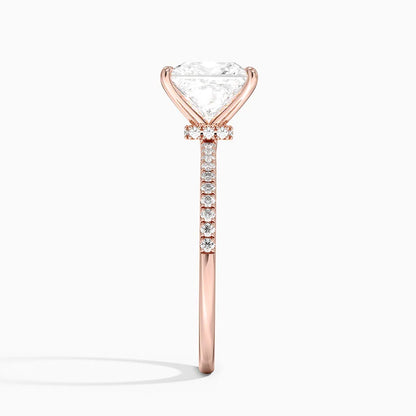 1.60 Carat Princess Halo Design Solitaire Lab Diamond Ring 18K - Florina 