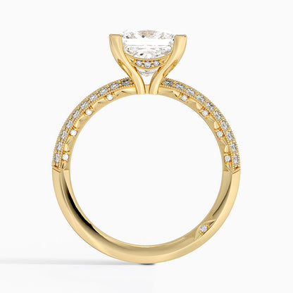 2.50 Prenses Kesim Yarım Tur Tasarım Tektaş Laboratuvar Pırlanta Yüzük - Selara