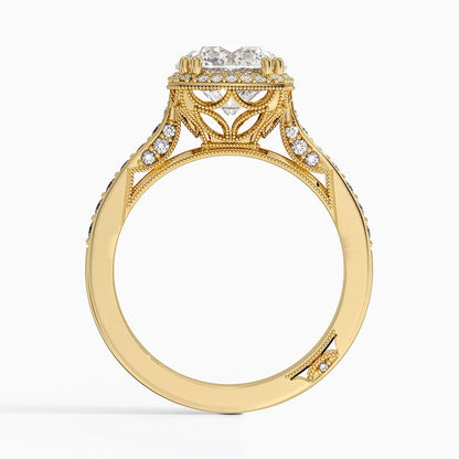 2.50 Halo Tasarım Tektaş Laboratuvar Pırlanta Yüzük 18K - Tilara