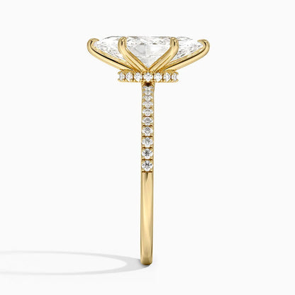 1.60 Carat Princess Halo Design Solitaire Lab Diamond Ring 18K - Florina 
