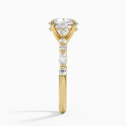 1.60 Carat Princess Halo Design Solitaire Lab Diamond Ring 18K - Florina 
