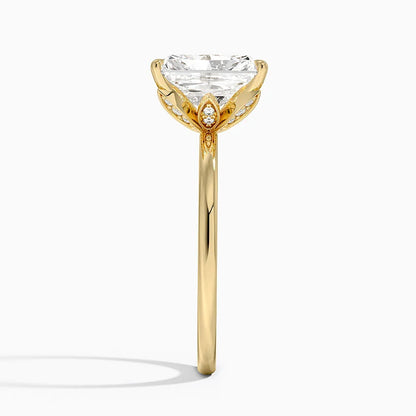 1.60 Carat Princess Halo Design Solitaire Lab Diamond Ring 18K - Florina 