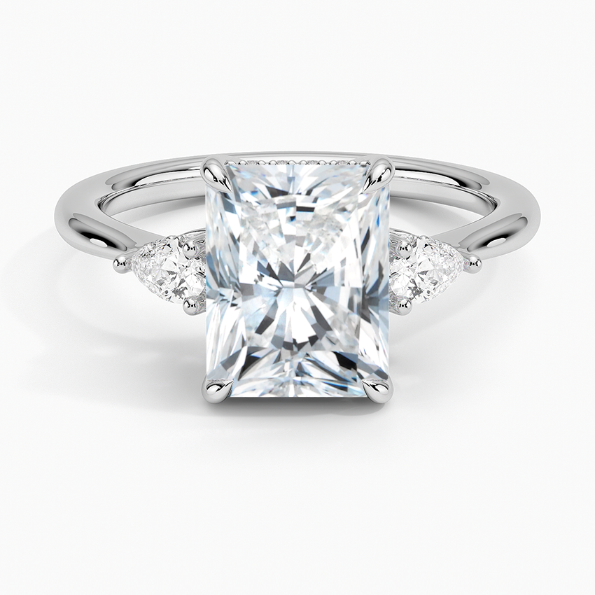 1.60 Carat Princess Halo Design Solitaire Lab Diamond Ring 18K - Florina 