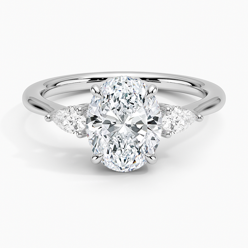 1.60 Carat Princess Halo Design Solitaire Lab Diamond Ring 18K - Florina 