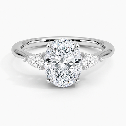 1.60 Carat Princess Halo Design Solitaire Lab Diamond Ring 18K - Florina 