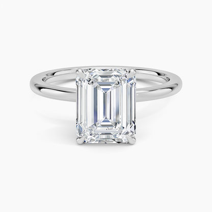 1.60 Carat Princess Halo Design Solitaire Lab Diamond Ring 18K - Florina 