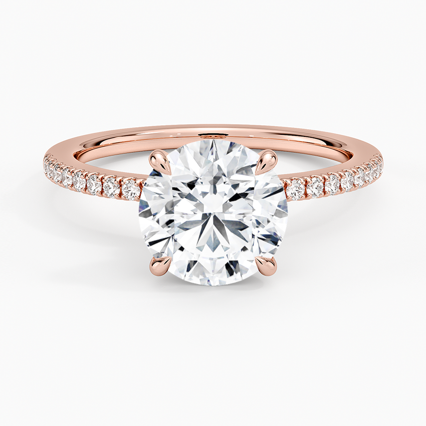 2.25 Karat Hidden Halo Tasarım Tektaş Laboratuvar Pırlanta Yüzük - Filora - Bold Diamonds
