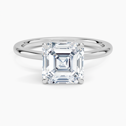 1.60 Carat Princess Halo Design Solitaire Lab Diamond Ring 18K - Florina 