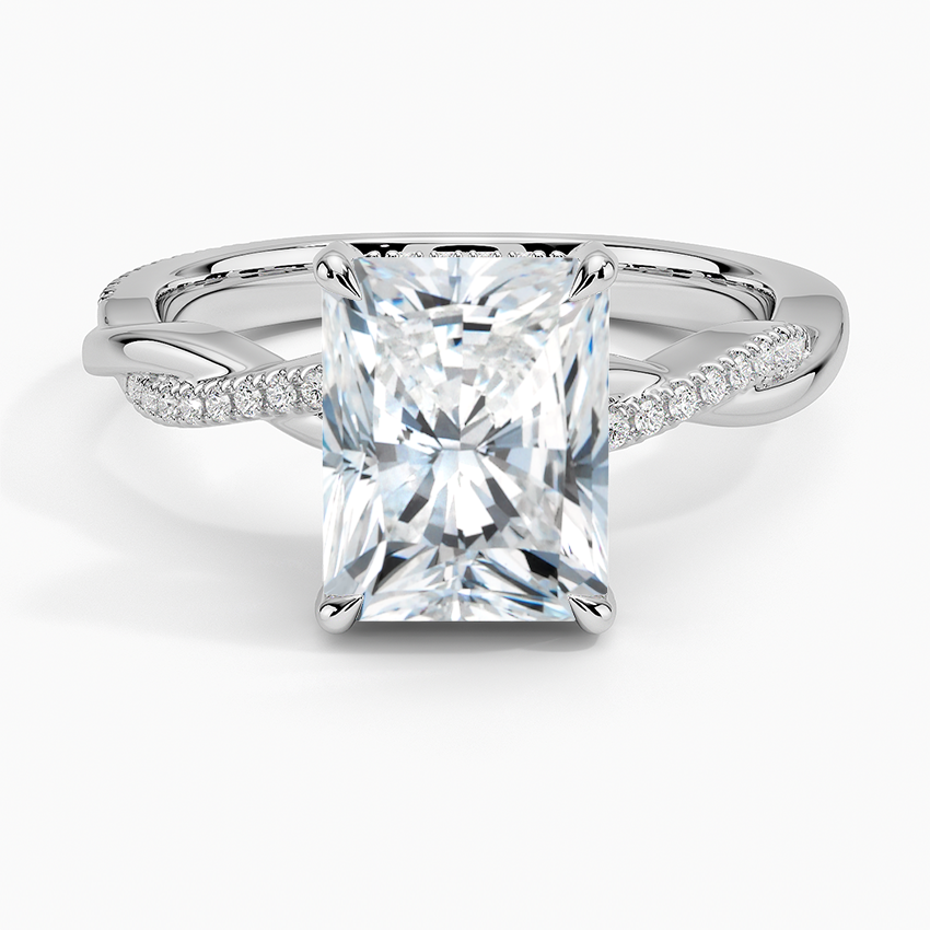 1.60 Carat Princess Halo Design Solitaire Lab Diamond Ring 18K - Florina 
