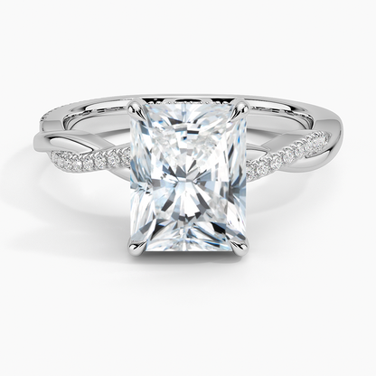 1.60 Carat Princess Halo Design Solitaire Lab Diamond Ring 18K - Florina 