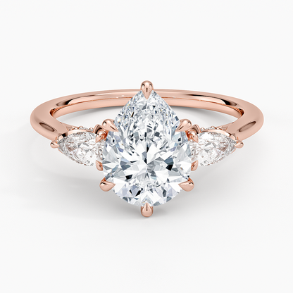 1.60 Carat Princess Halo Design Solitaire Lab Diamond Ring 18K - Florina 
