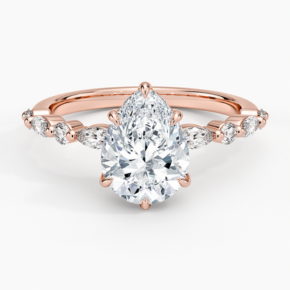 1.60 Carat Princess Halo Design Solitaire Lab Diamond Ring 18K - Florina 