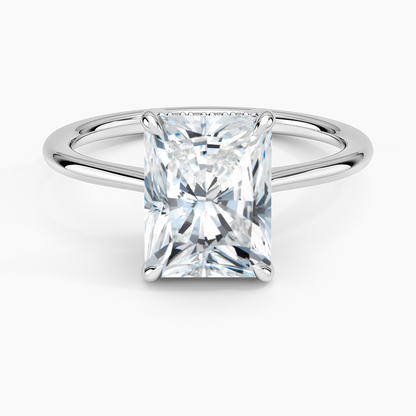 2.10 Radiant Kesim Hidden Halo Tasarım Tektaş Laboratuvar Pırlanta Yüzük - Tilora