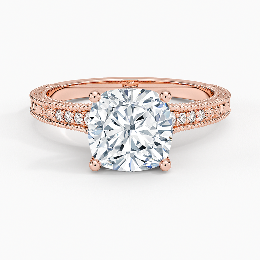 2.15 Cushion Kesim Hidden Halo Tasarım Tektaş Laboratuvar Pırlanta Yüzük - Silora