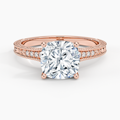 2.15 Cushion Kesim Hidden Halo Tasarım Tektaş Laboratuvar Pırlanta Yüzük - Silora