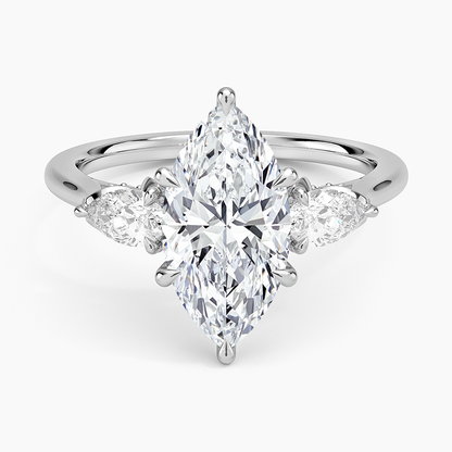 1.60 Carat Princess Halo Design Solitaire Lab Diamond Ring 18K - Florina 