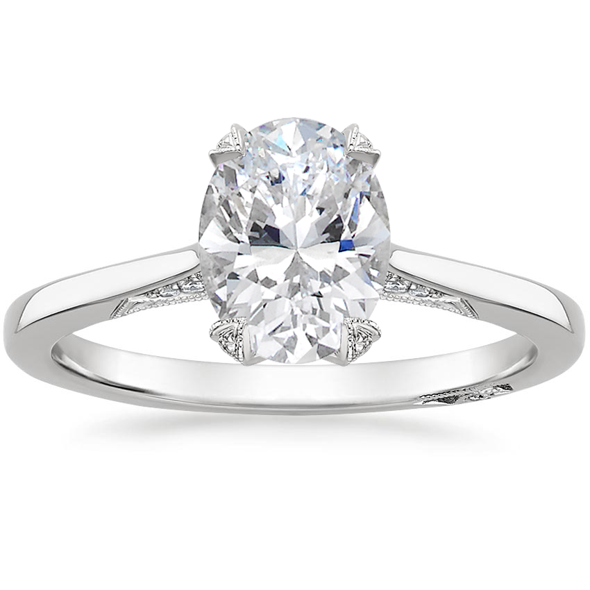 2.25 Karat Oval Kesim Hidden Halo Tasarım Tektaş Laboratuvar Pırlanta Yüzük - Zurich