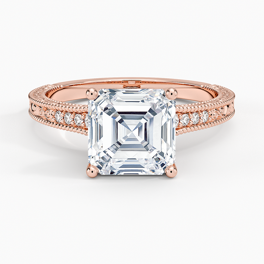 2.15 Karat Asscher Kesim Hidden Halo Tasarım Tektaş Laboratuvar Pırlanta Yüzük - Venice