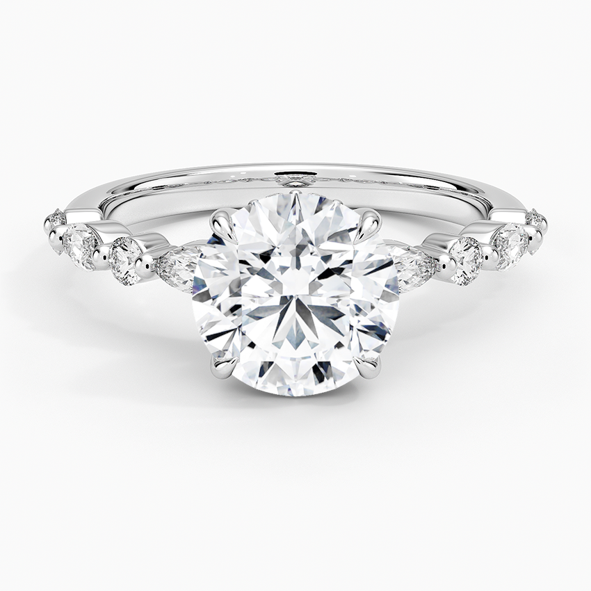 1.60 Carat Princess Halo Design Solitaire Lab Diamond Ring 18K - Florina 