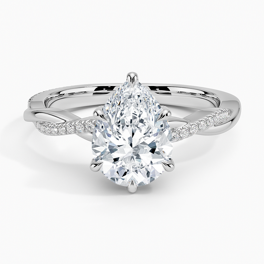 1.60 Carat Princess Halo Design Solitaire Lab Diamond Ring 18K - Florina 