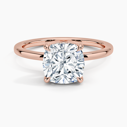 1.60 Carat Princess Halo Design Solitaire Lab Diamond Ring 18K - Florina 