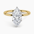 2.10 Karat Marquise Kesim Hidden Halo Tasarım Tektaş Laboratuvar Pırlanta Yüzük 18K  - Elora - Bold Diamonds