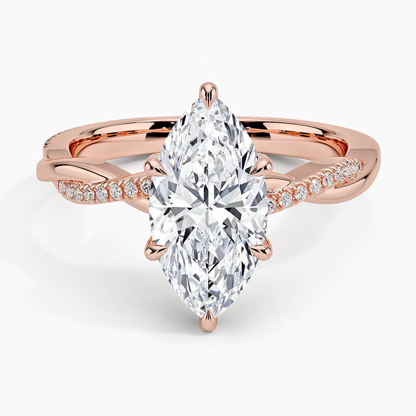 2.25 Karat Marquise Kesim Hidden Halo Tasarım Tektaş Laboratuvar Pırlanta Yüzük  - Riga