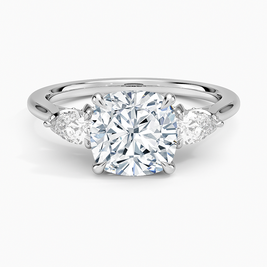 1.60 Carat Princess Halo Design Solitaire Lab Diamond Ring 18K - Florina 