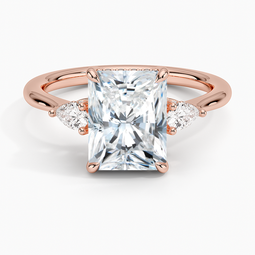 1.60 Carat Princess Halo Design Solitaire Lab Diamond Ring 18K - Florina 