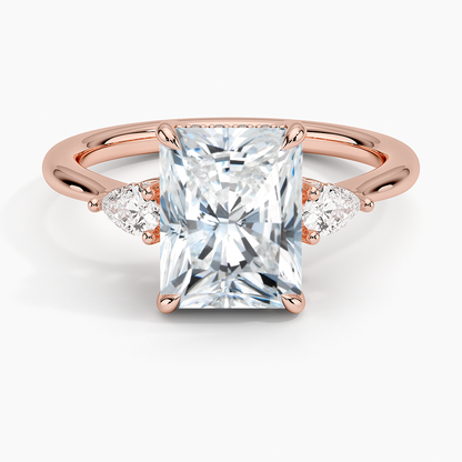 1.60 Carat Princess Halo Design Solitaire Lab Diamond Ring 18K - Florina 