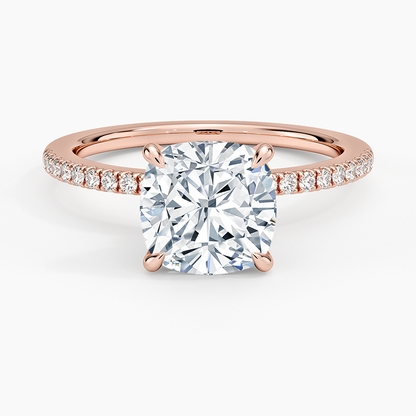1.60 Carat Princess Halo Design Solitaire Lab Diamond Ring 18K - Florina 