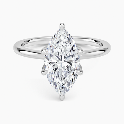 1.60 Carat Princess Halo Design Solitaire Lab Diamond Ring 18K - Florina 