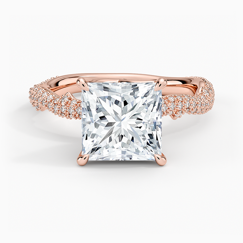 2.75 Prenses Kesim Hidden Halo Tasarım Tektaş Laboratuvar Pırlanta Yüzük - Filara