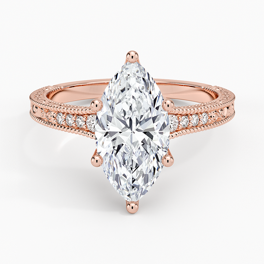 2.15 Marquise Kesim Hidden Halo Tasarım Tektaş Laboratuvar Pırlanta Yüzük - Silora