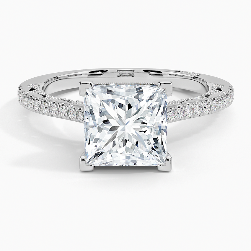 2.50 Prenses Kesim Halo Tasarım Tektaş Laboratuvar Pırlanta Yüzük- Nilara