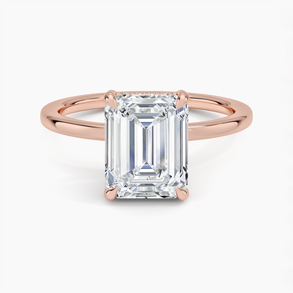 1.60 Carat Princess Halo Design Solitaire Lab Diamond Ring 18K - Florina 