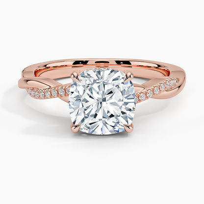 1.60 Carat Princess Halo Design Solitaire Lab Diamond Ring 18K - Florina 