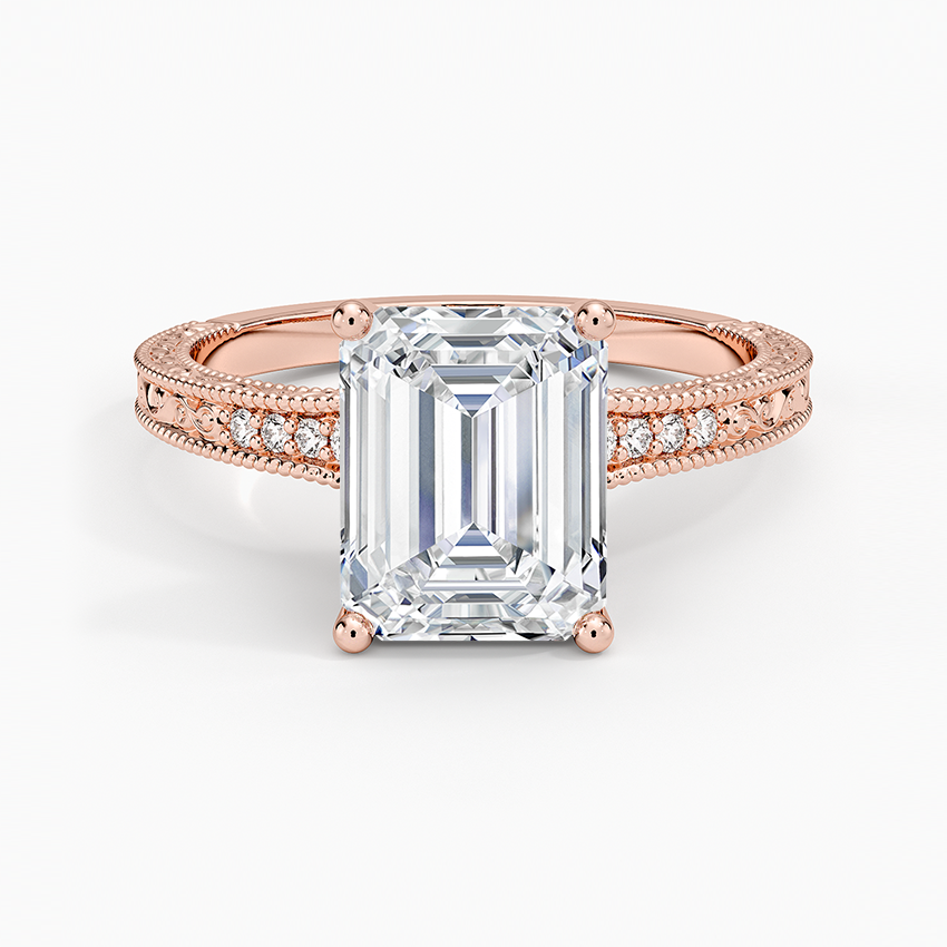 2.15 Karat Emerald Kesim Hidden Halo Tasarım Tektaş Laboratuvar Pırlanta Yüzük - Venice