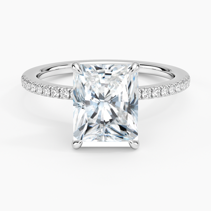 1.60 Carat Princess Halo Design Solitaire Lab Diamond Ring 18K - Florina 