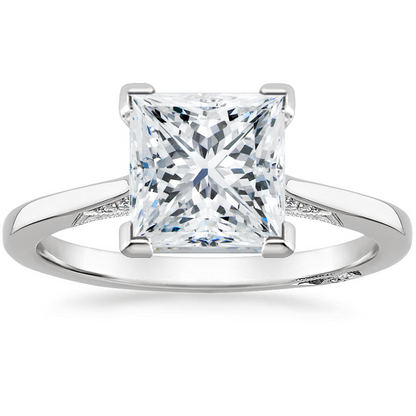 2.25 Prenses Kesim Hidden Halo Tasarım Tektaş Laboratuvar Pırlanta Yüzük - Telara