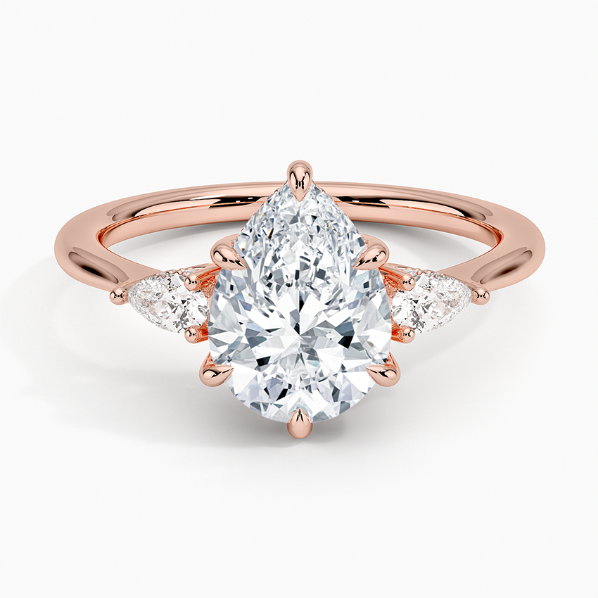 1.60 Carat Princess Halo Design Solitaire Lab Diamond Ring 18K - Florina 