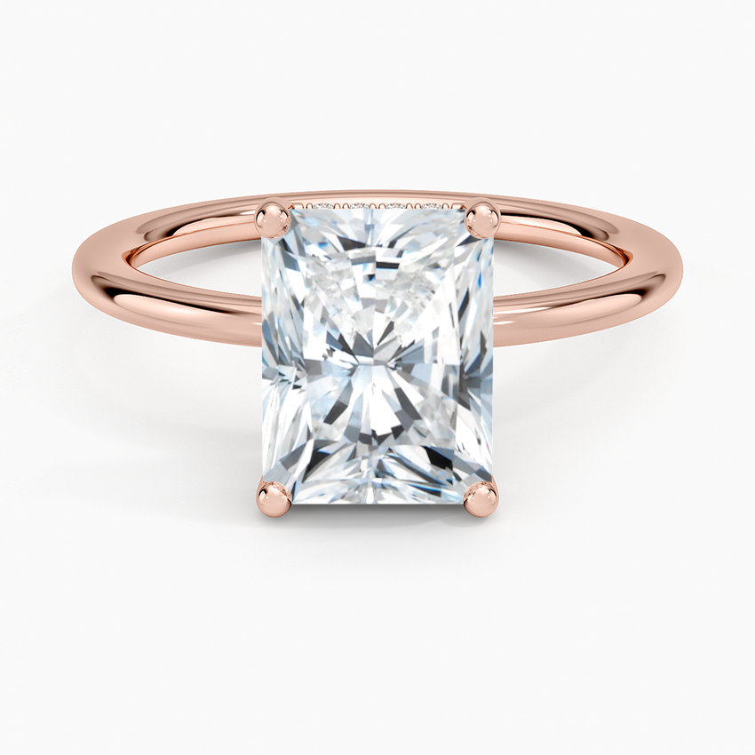 2.10 Radiant Kesim Hidden Halo Tasarım Tektaş Laboratuvar Pırlanta Yüzük - Melara