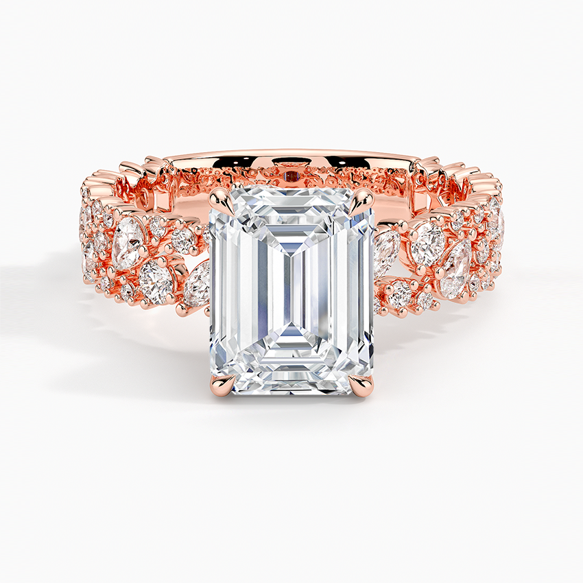 3.00 Karat Emerald Kesim Özel Tasarım Tektaş Laboratuvar Pırlanta Yüzük - Cannes