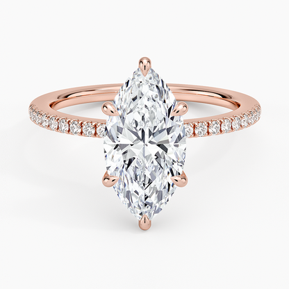 1.60 Carat Princess Halo Design Solitaire Lab Diamond Ring 18K - Florina 
